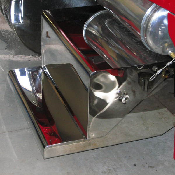 12Ga. Customs 2-Piece Stainless Steel Battery Box Lid for Peterbilt