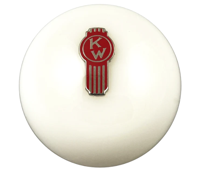 Twisted Shifterz White Crooked Brake Knob for Kenworth