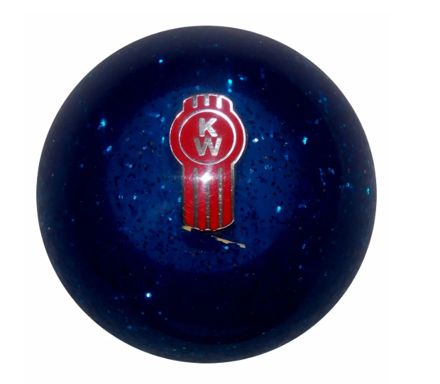 Twisted Shifterz Blue Glitter Shift Knob for Kenworth