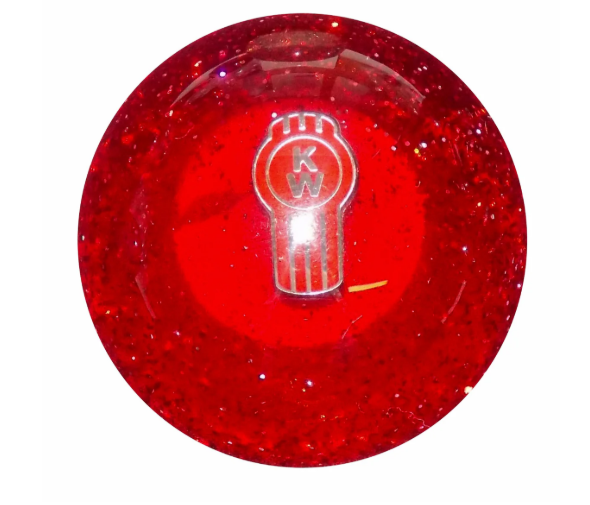 Twisted Shifterz Red Glitter Shift Knob for Kenworth