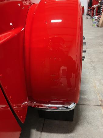 Rockwood Chrome Rear Fender Support for Peterbilt 389 Extended Hood (RH)