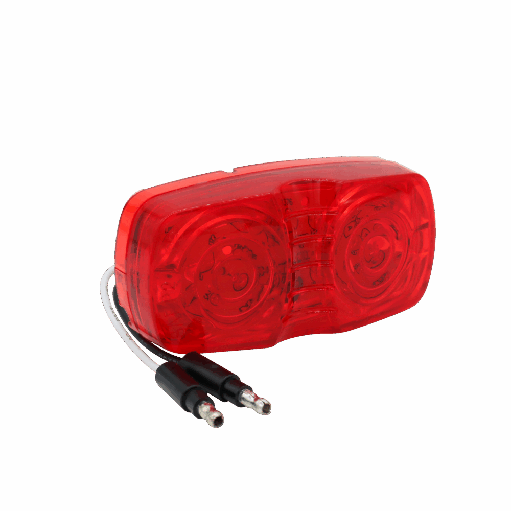 16 LED 4" X 2" Rectangular Light (Clearance/Marker)- Red LED/Red Lens