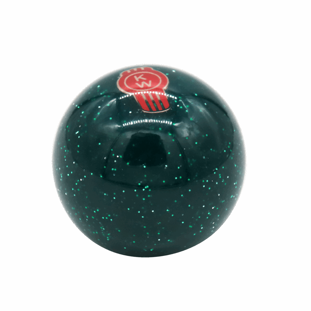 Twisted Shifterz Green Glitter Shift Knob for Kenworth