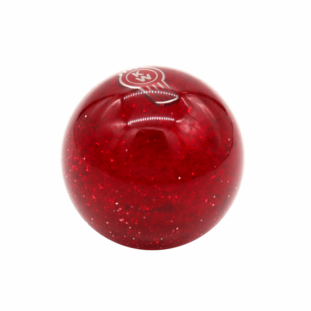 Twisted Shifterz Red Glitter Shift Knob for Kenworth