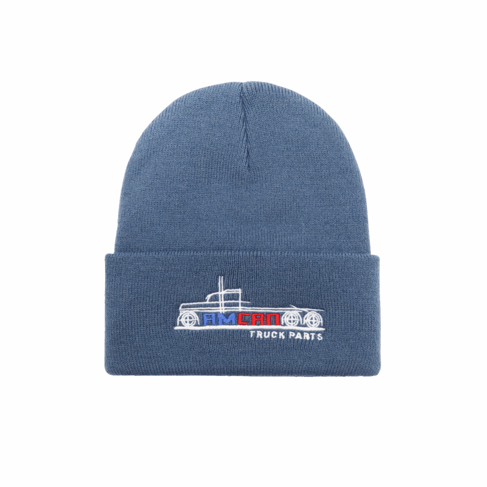Blue Amcan Logo Knit Beanie