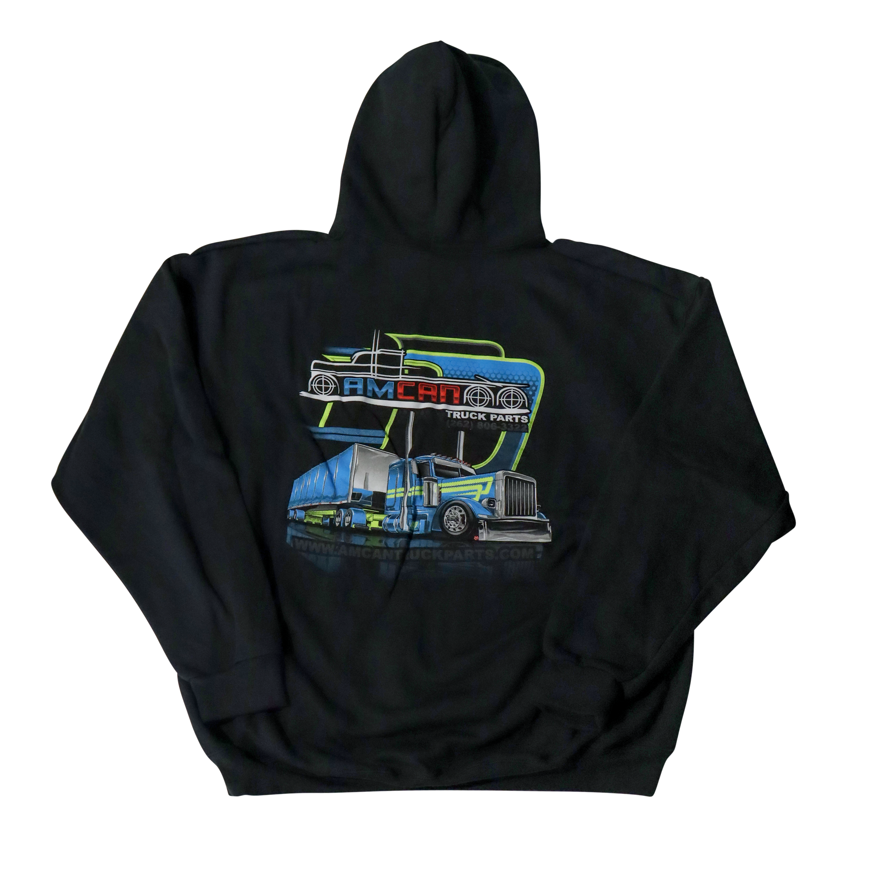 2XL Amcan Truck Fest 2021 Black Hoodie