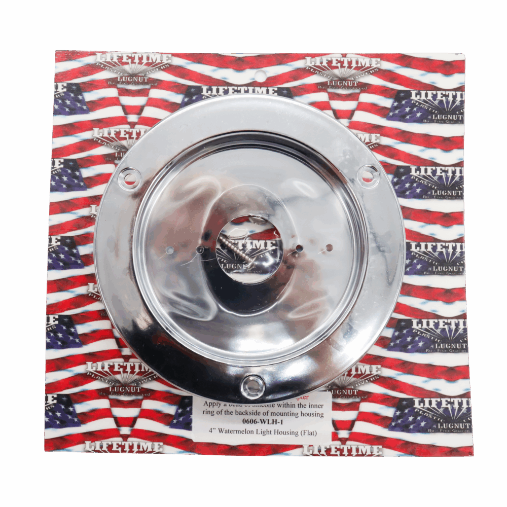 Chrome Plastic Watermelon 4" Light Housing Conversion Plate