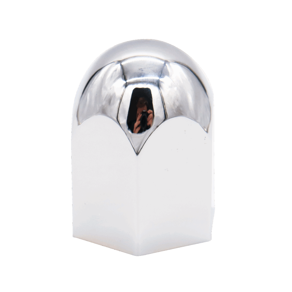 1-1/2" X 2-1/4" Chrome Plastic Standard Nut Cover - Push-On