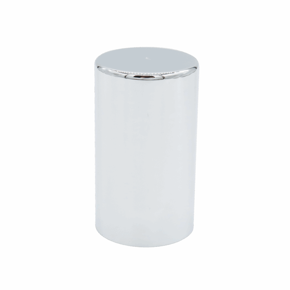 33mm x 3-1/2" Chrome Plastic Cylinder Nut Covers - Push-On