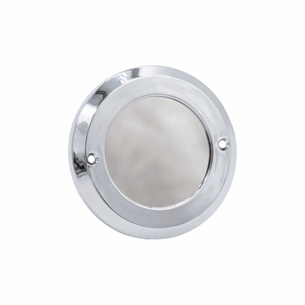 2" Chrome Plastic Mirror Light Bezel Without Visor