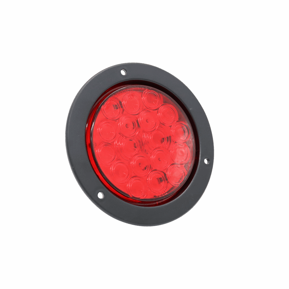 Red Fleet Series 4" LED Light w/ Black Flange Mount & 3 Wires