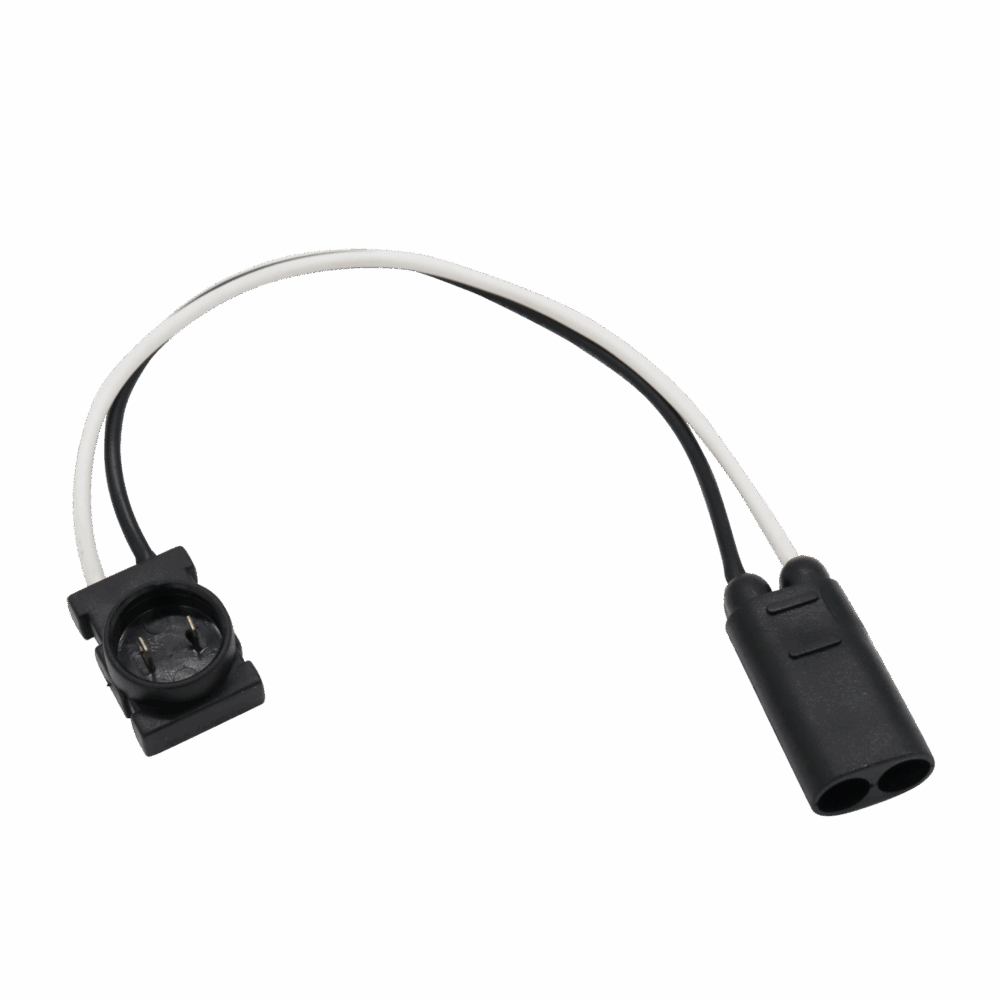 Round Male 2-Pin to Female Bullet Light Plug Adapter