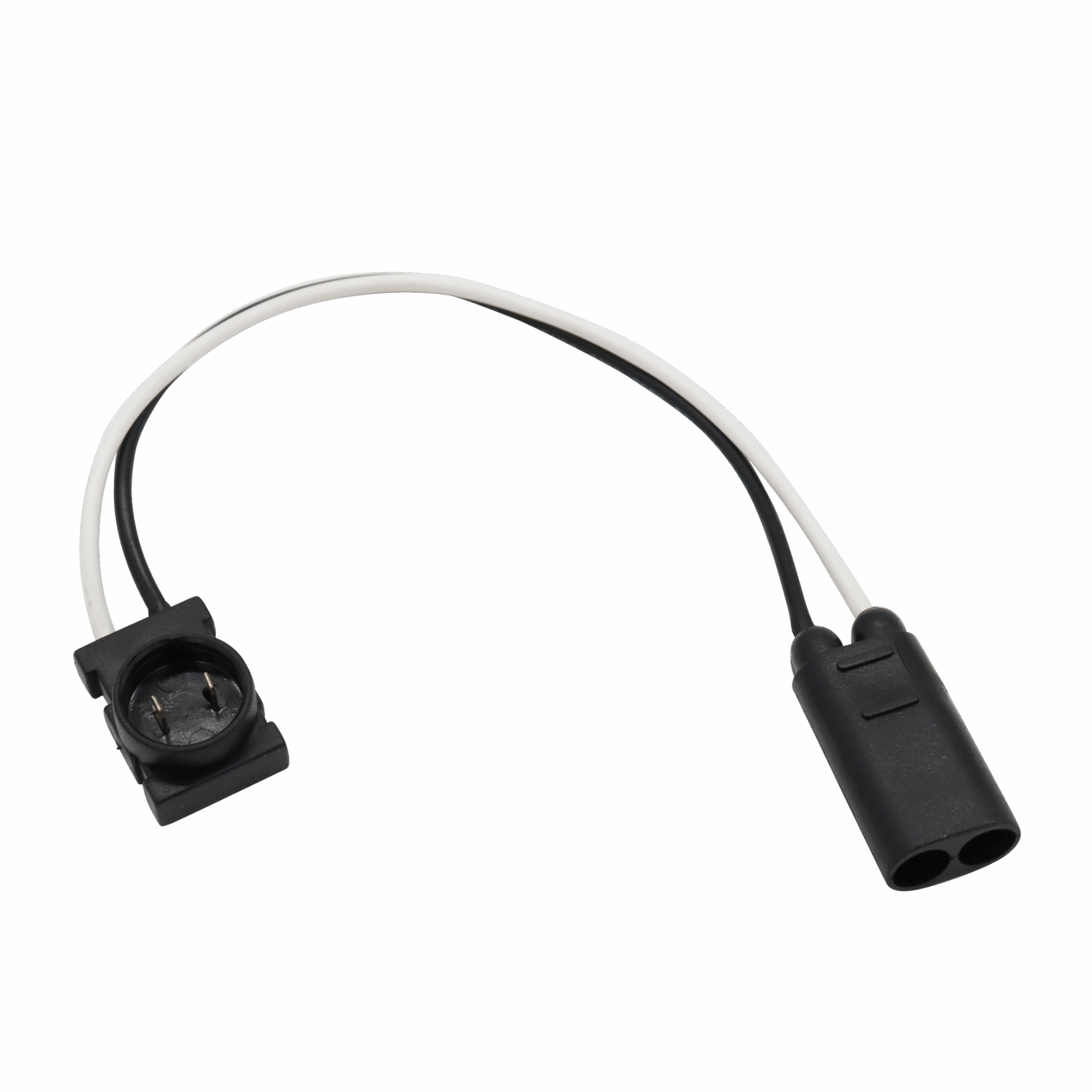 Round Male 2-Pin to Female Bullet Light Plug Adapter