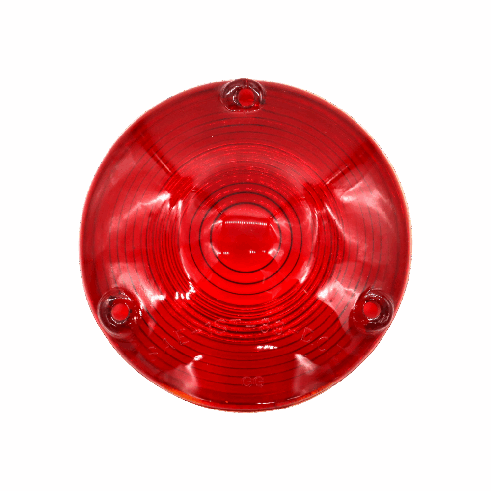 Red Classic Style Glass Lens for 4" Pedestal & Sleeper Lights