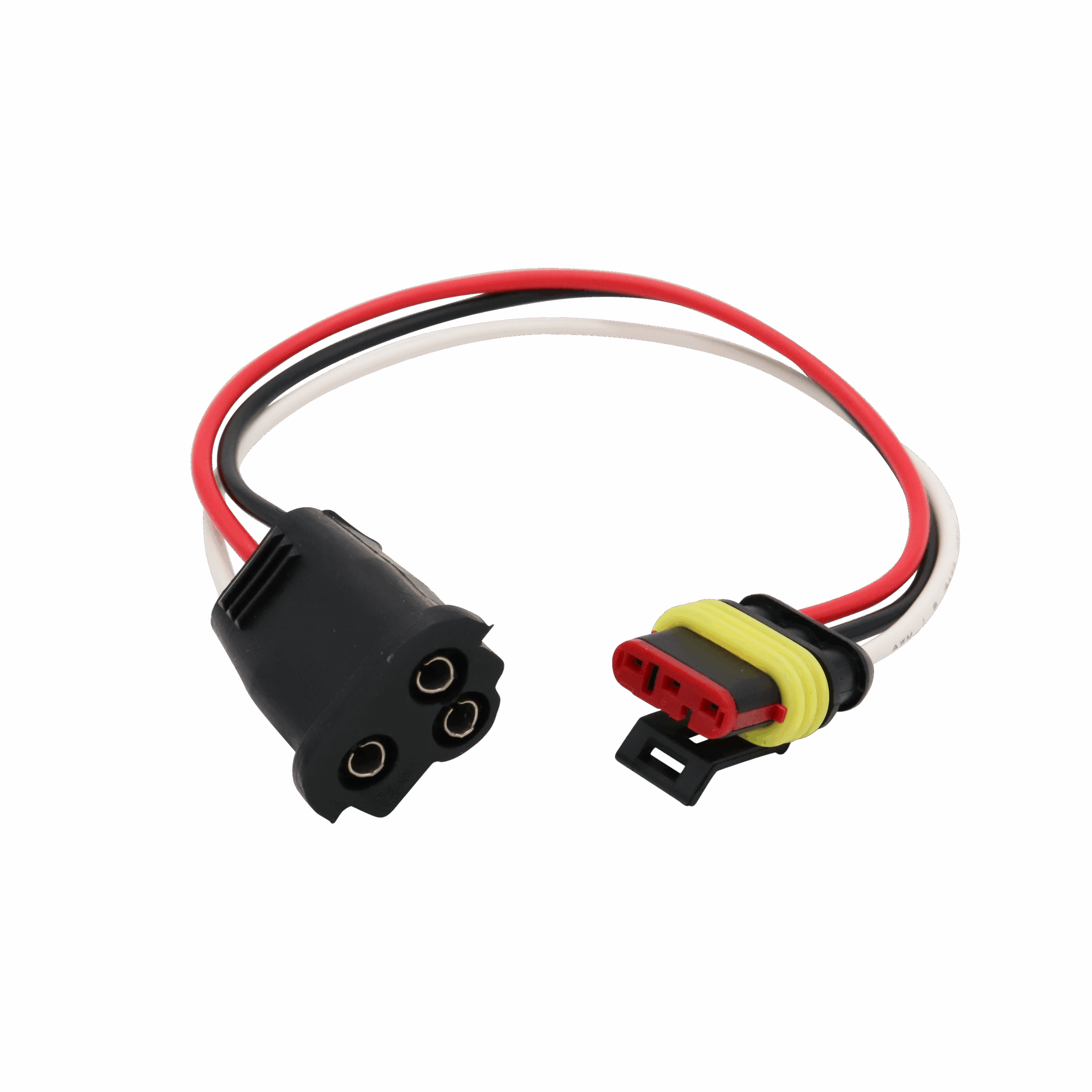 Standard 3-Prong to Straight 3-Pin Light Plug Adapter