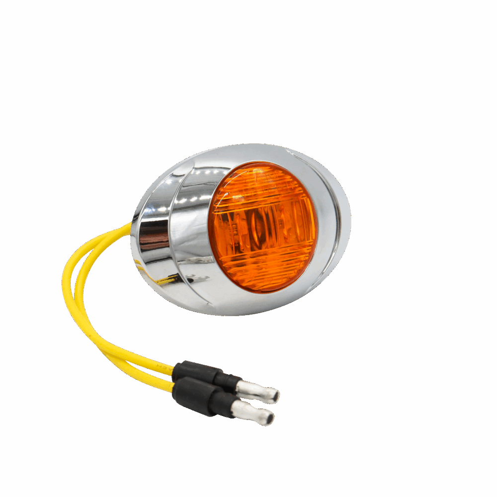 .180 Bullet Amber LED P3 Light with Chrome Bezel