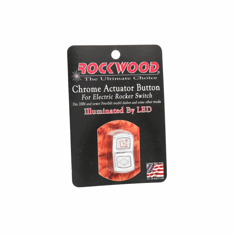 Chrome - Actuator Button for Electric Rocker Switch - Illuminated by LED - Floor Lights