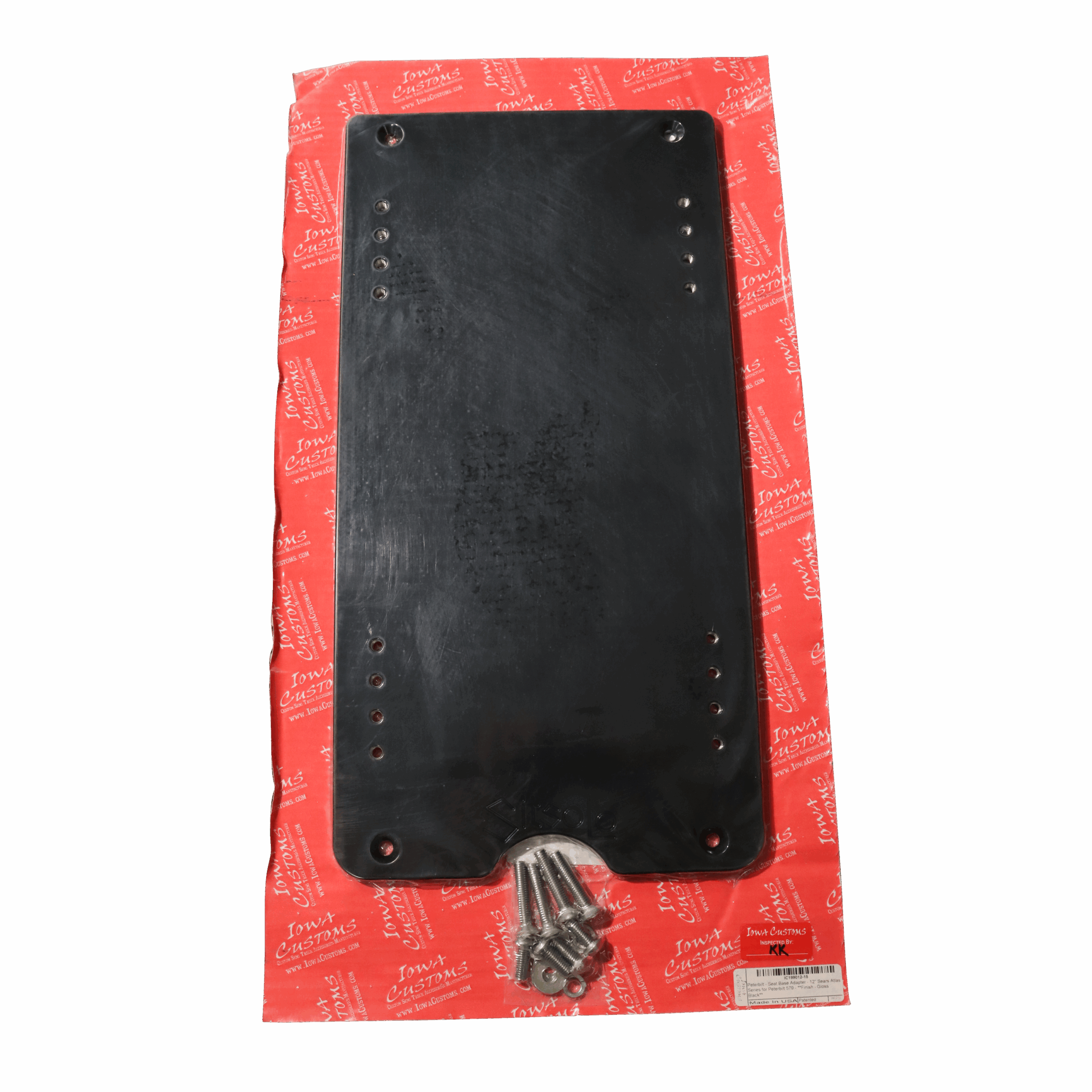 12" Peterbilt Black Seat Base Adapter