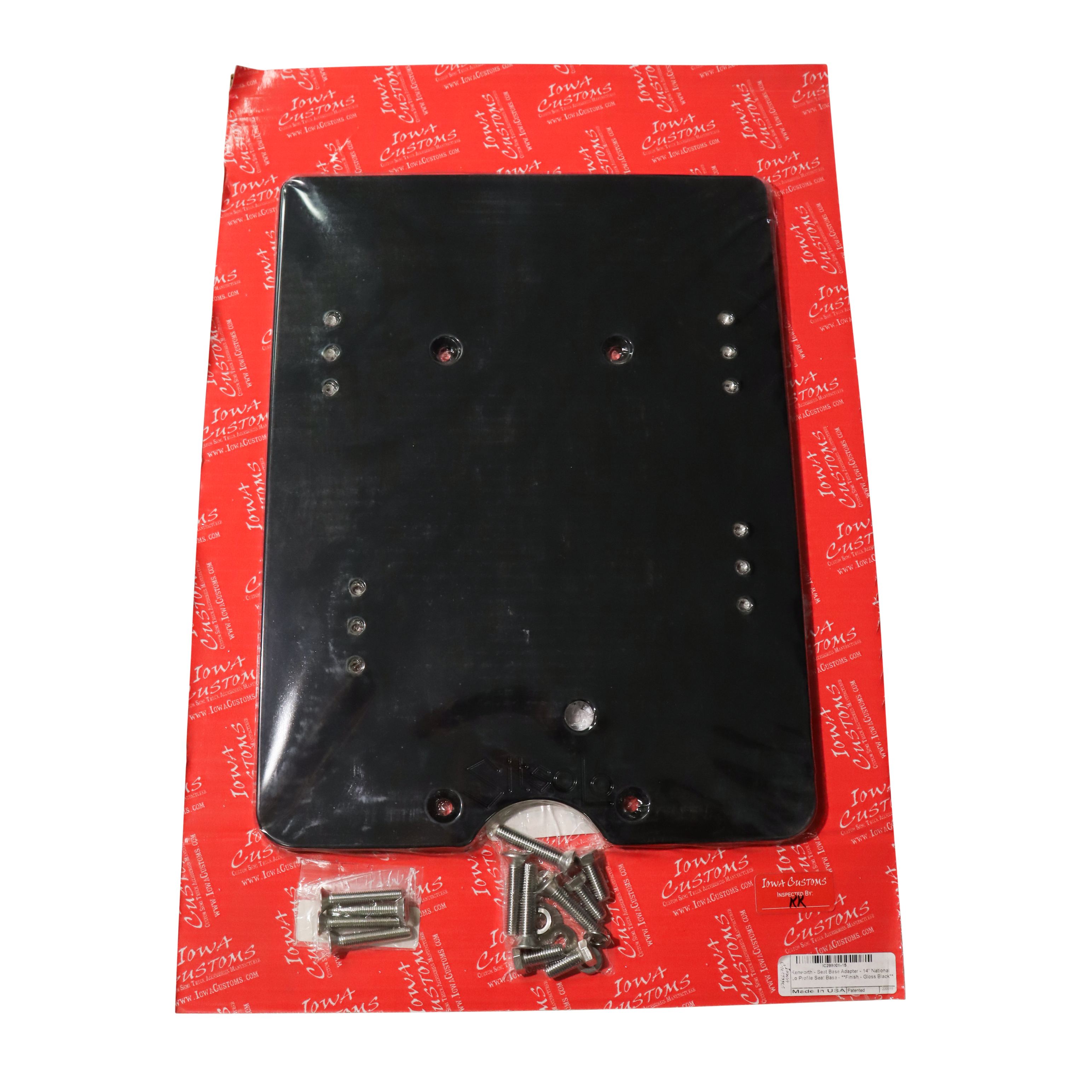 14" Kenworth Black Seat Base Adapter