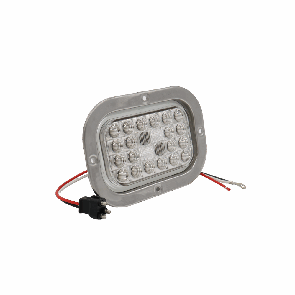 Red Clear Pearl Series Rectangular LED Light