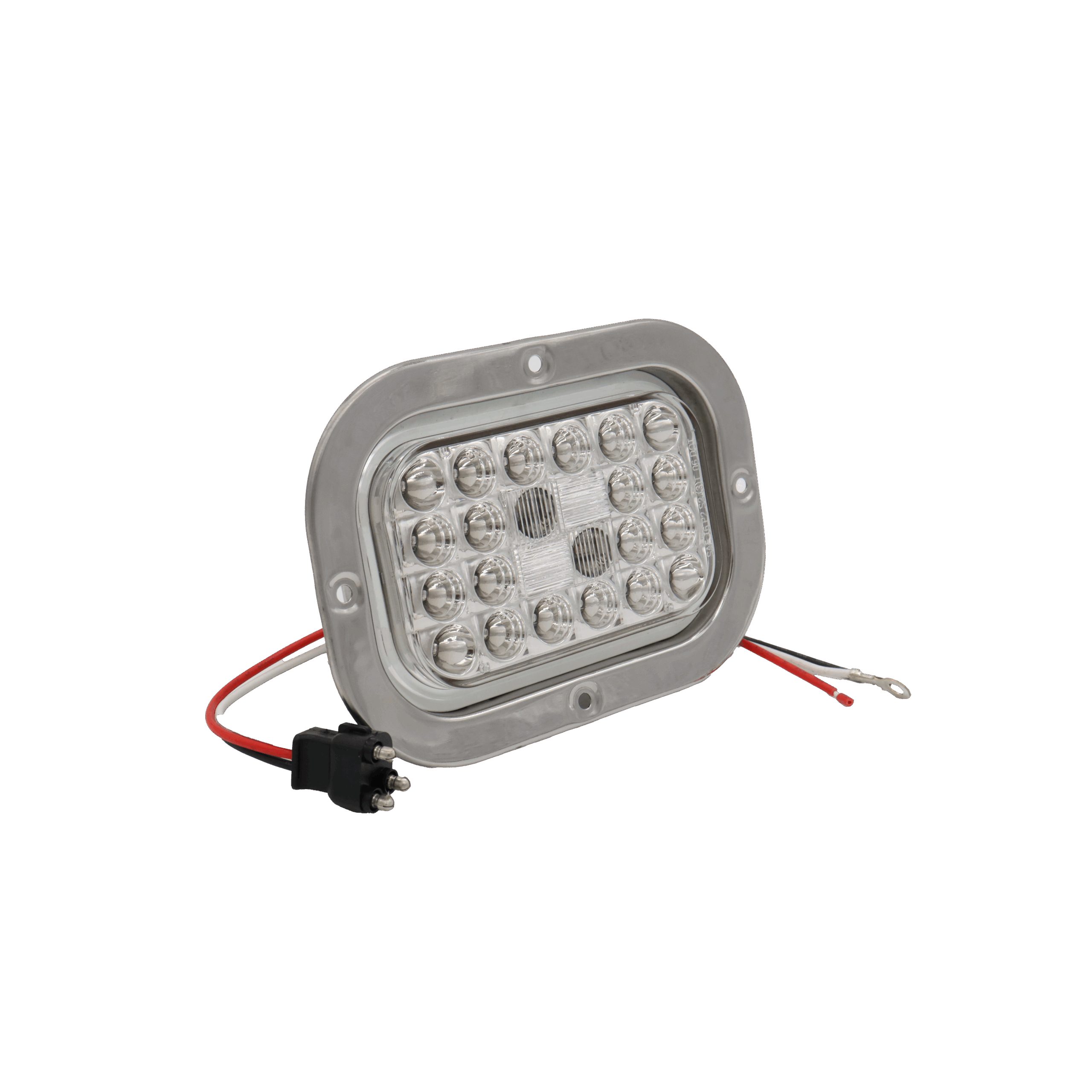 Red Clear Pearl Series Rectangular LED Light
