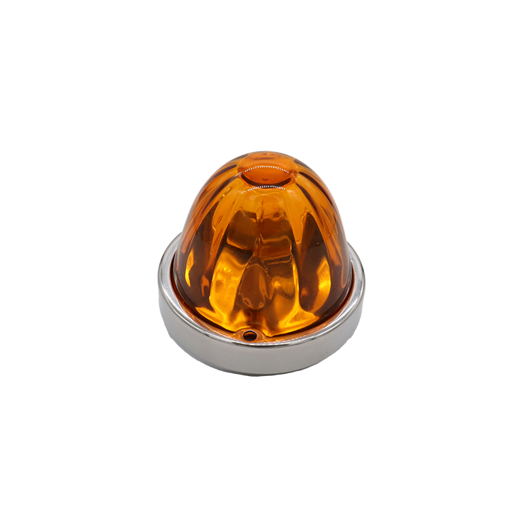 Amber 3.5" Dia. Watermelon Glass Lens Flush Mount Light Kit