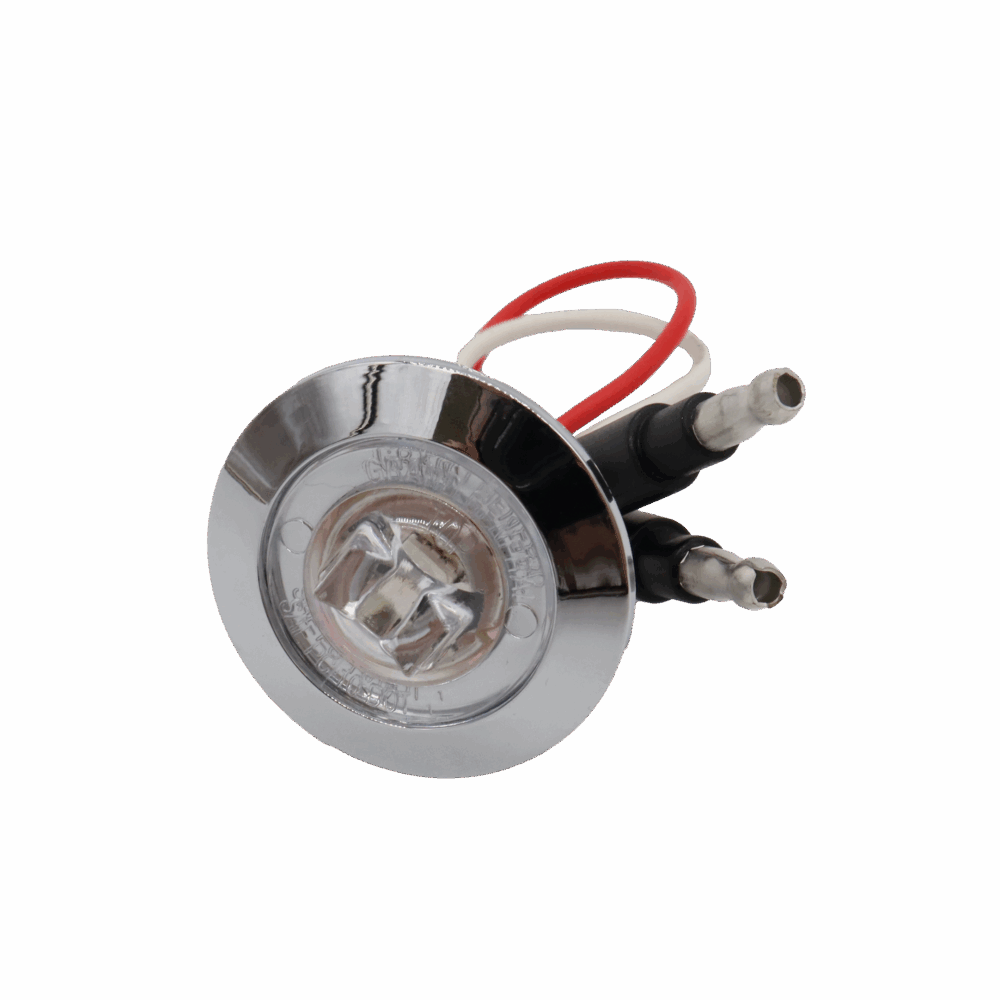 Amber Clear 1" Mini Push/Screw Wide Angle LED Light