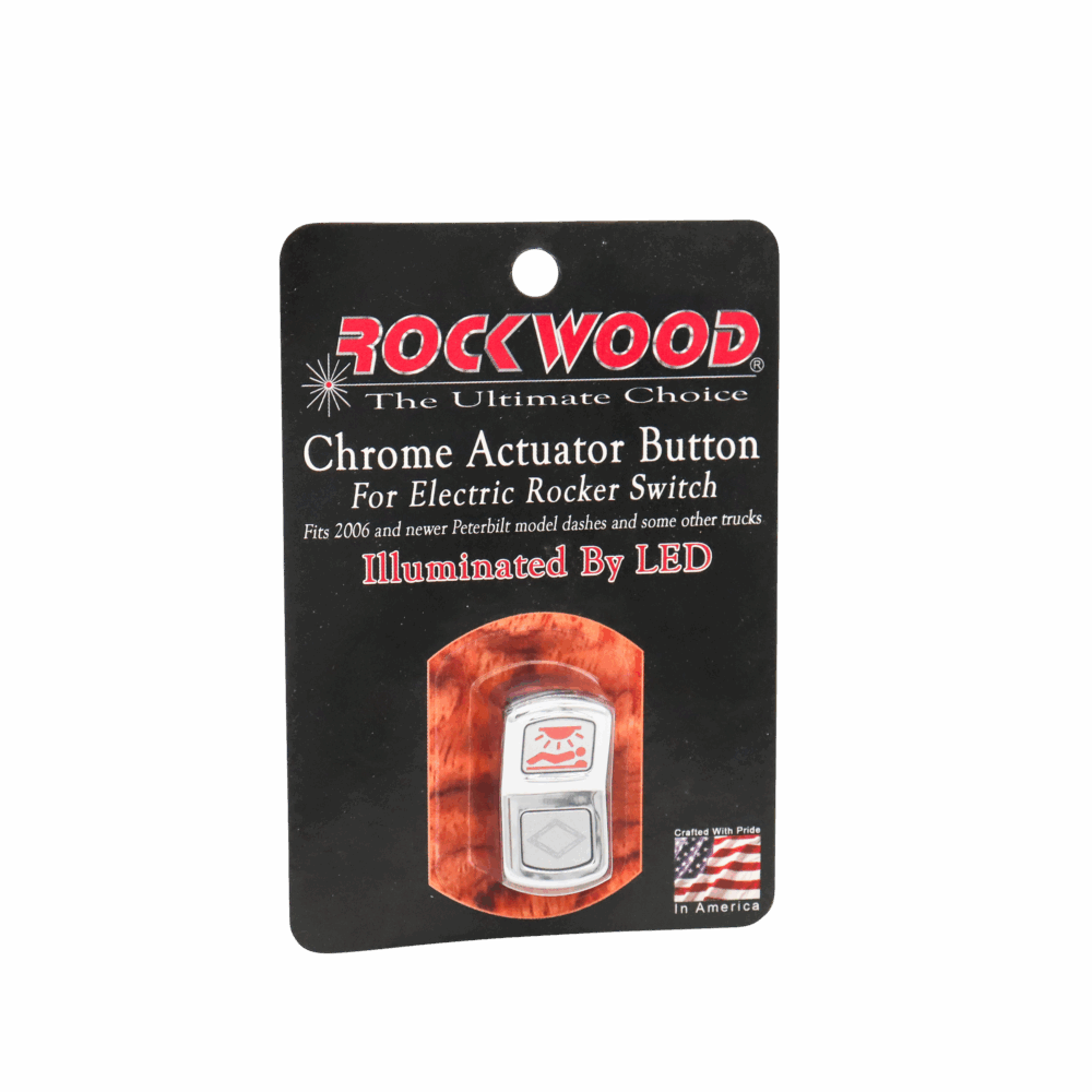 Chrome - Actuator Button for Electric Rocker Switch - Illuminated by LED - Sleeper Light