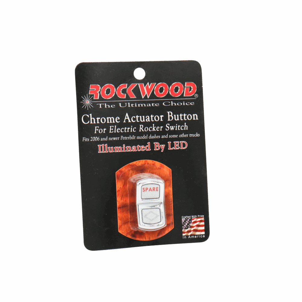 Chrome - Actuator Button for Electric Rocker Switch - Illuminated by LED - Spare