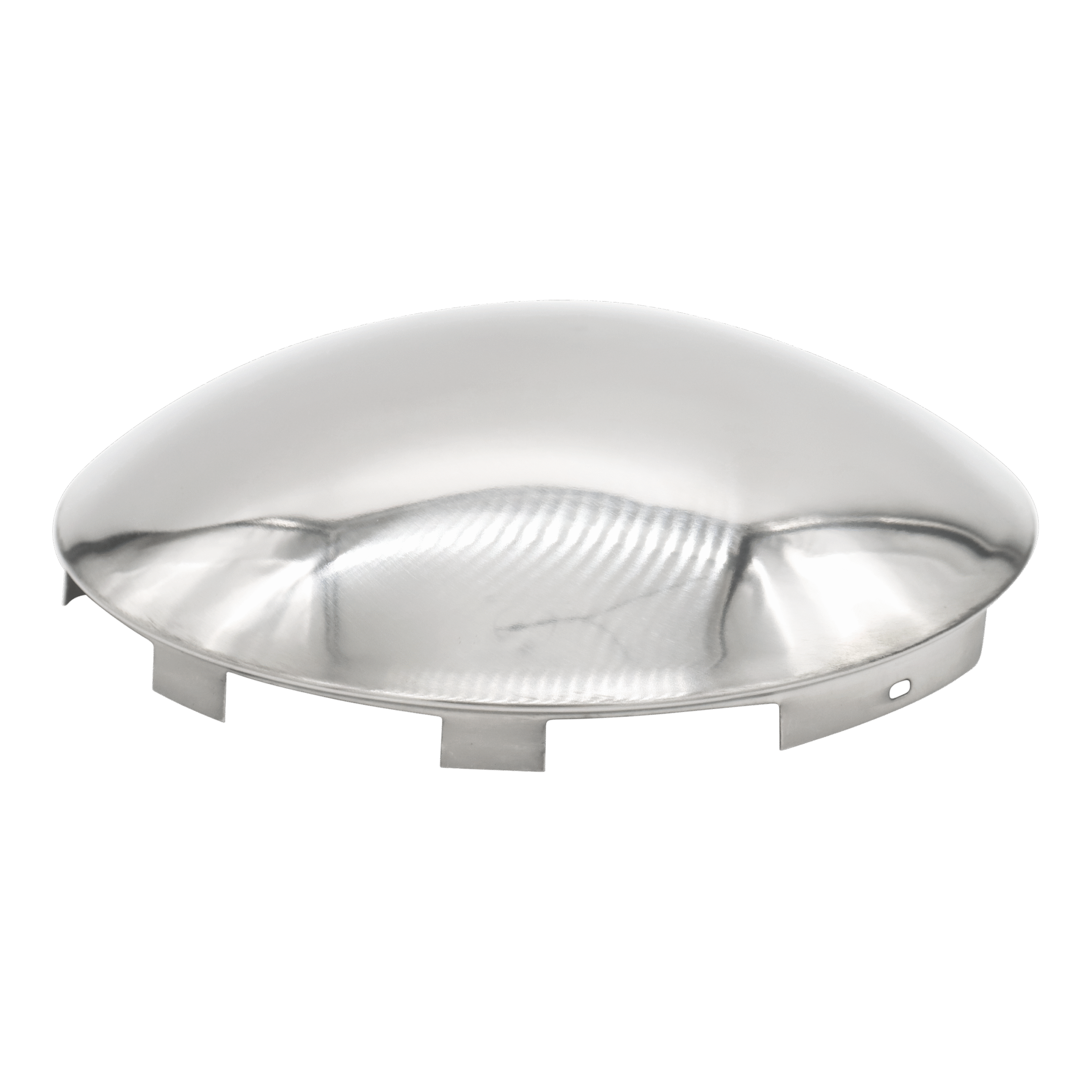 Universal Stainless Steel Dome Front Hubcap - 7/16" Lip