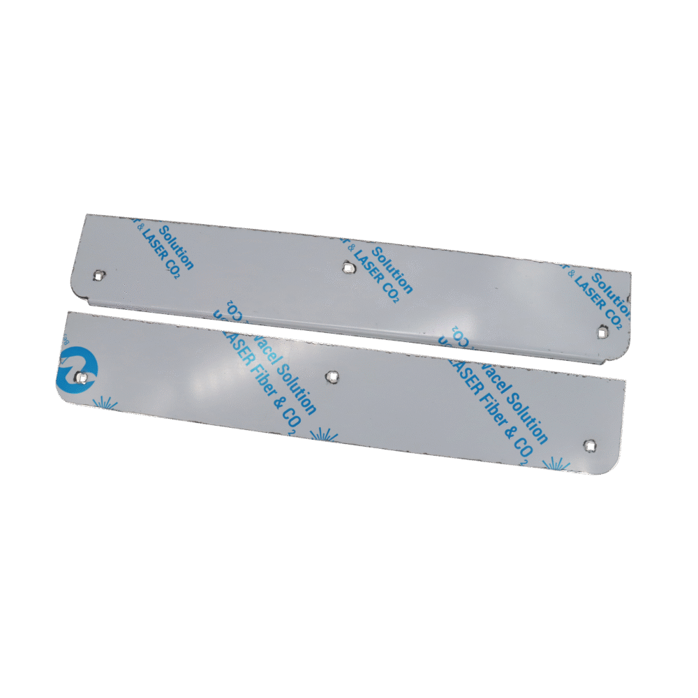 RLK Stainless Steel Straight Mudflap Weight with backing plate and hardware. Sold as a pair