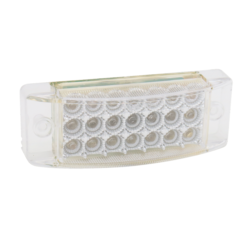 21 LED Reflector Rectangular Light (Clearance/Marker) - Red LED/Clear Lens