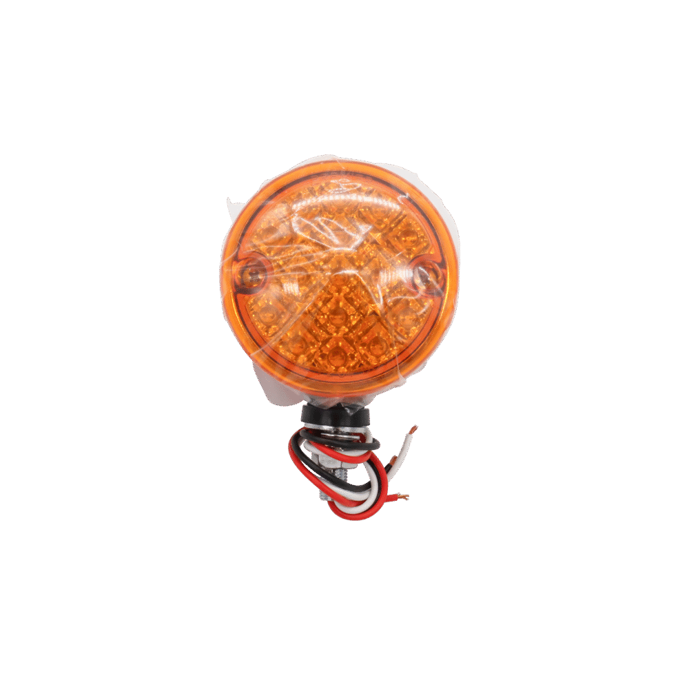 30 LED 3" Dual Function Reflector Double Face Light - Amber & Red LED/Amber & Red Lens