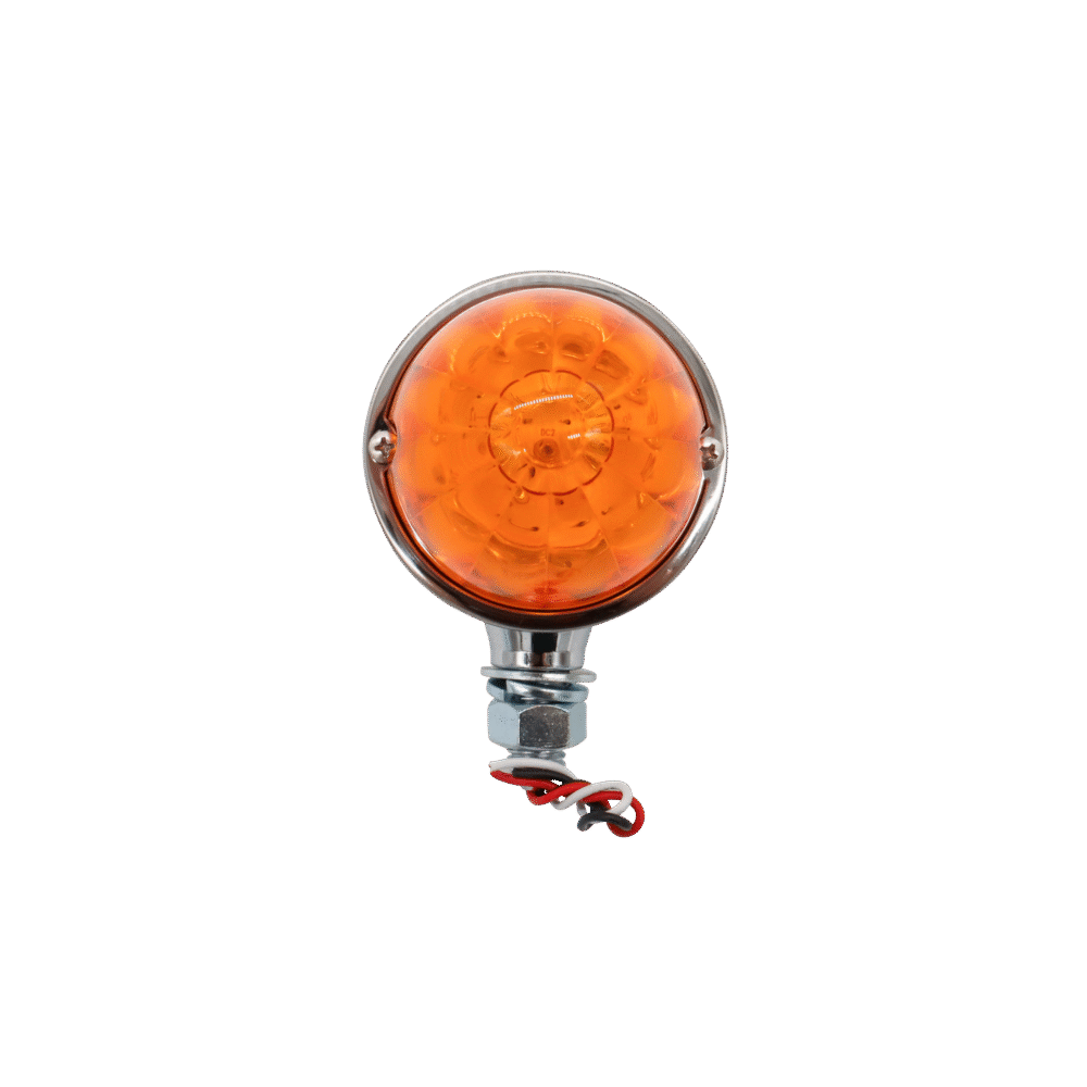 17 LED Dual Function Watermelon Single Face Light - Amber LED/Amber Lens