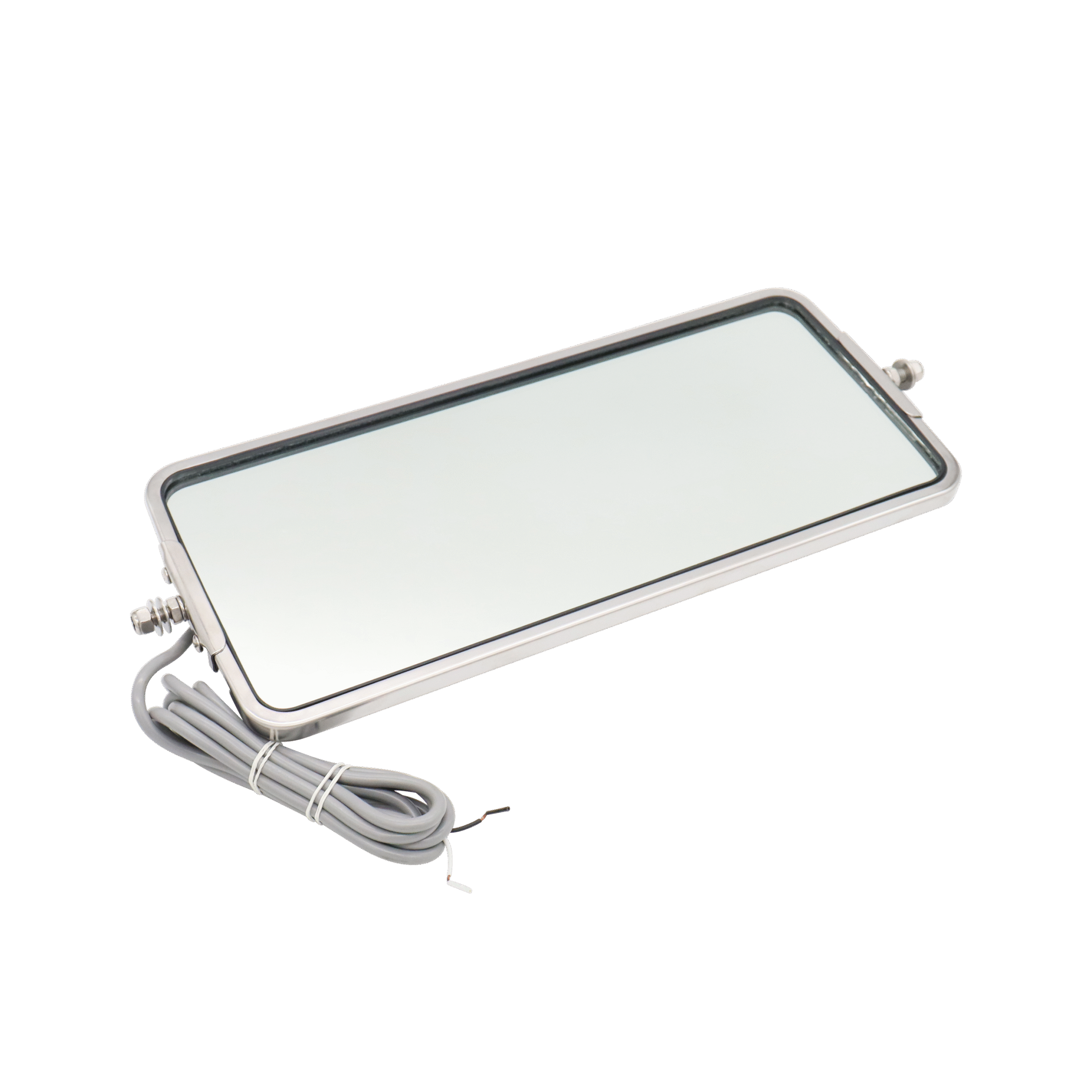 United Pacific 7" x 16" Stainless Steel West Coast Mirror – Heated