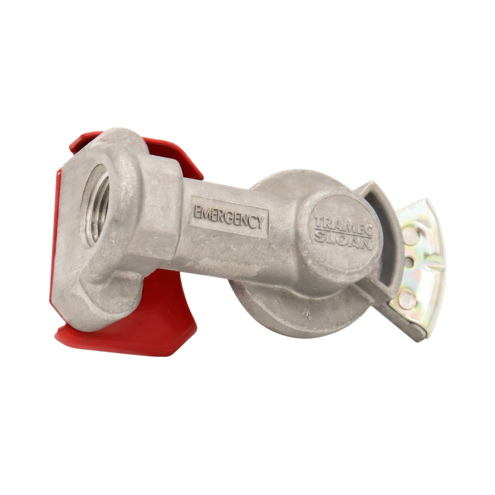 Anodized Standard Gladhand, Emergency, Rubber Seal w/ Filter, Riveted Wear Plate